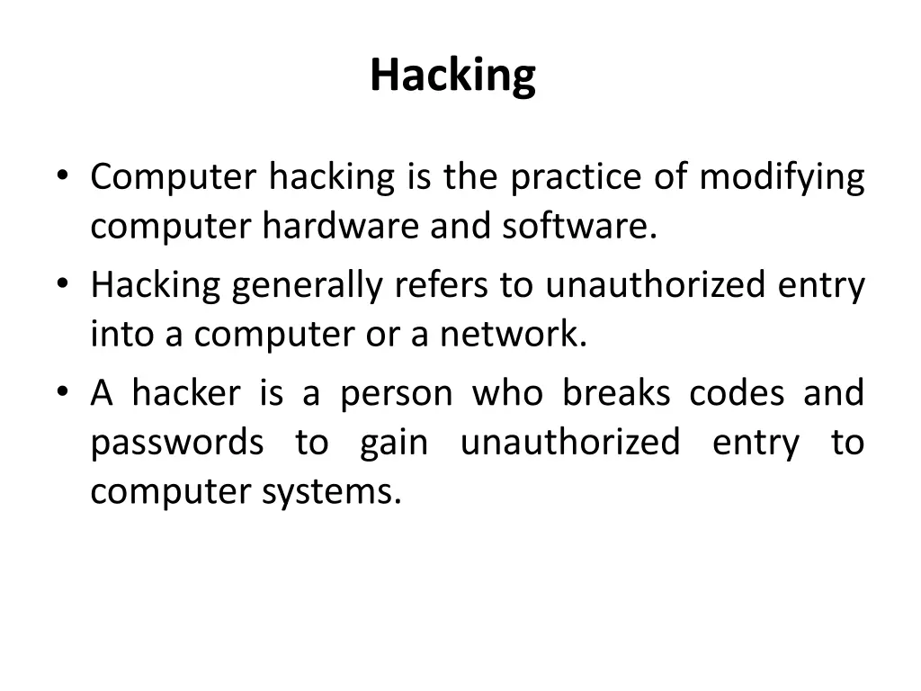 hacking