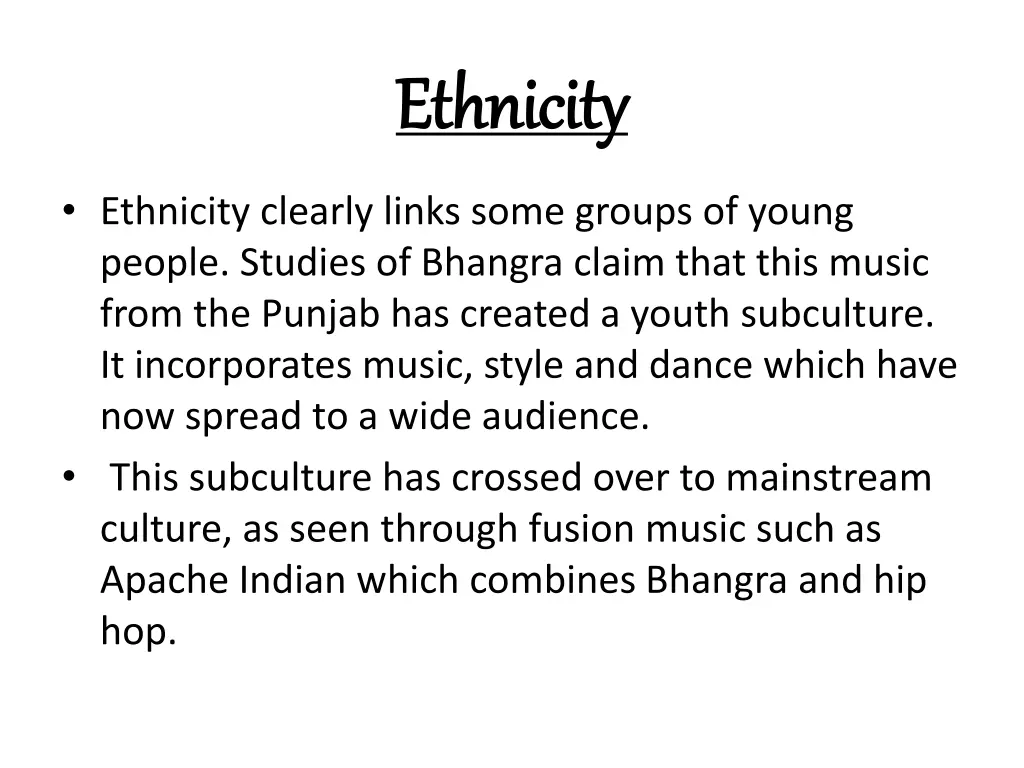 ethnicity ethnicity