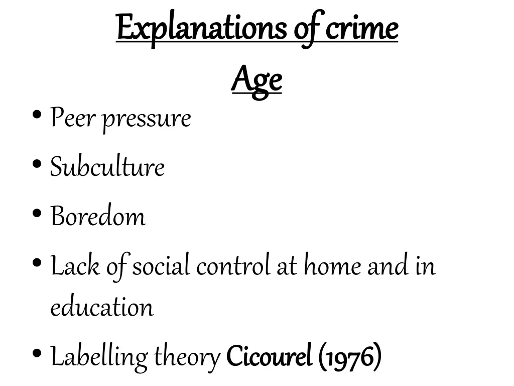 explanations of crime explanations of crime 1