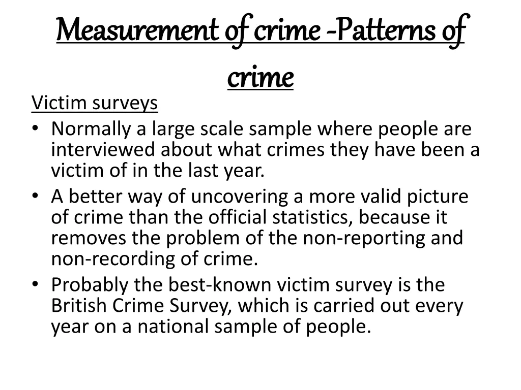 measurement of crime measurement of crime 1