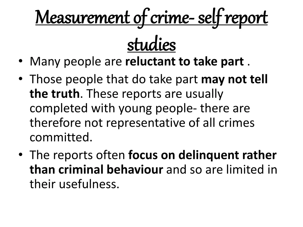 measurement of crime measurement of crime self 1