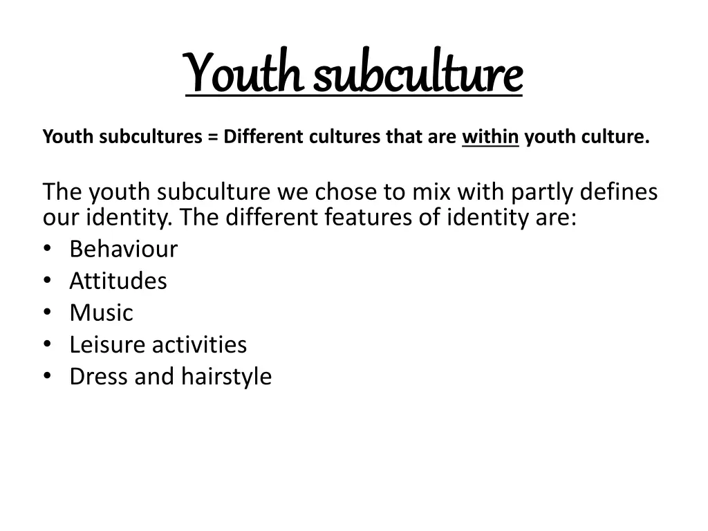 youth subculture youth subculture 1