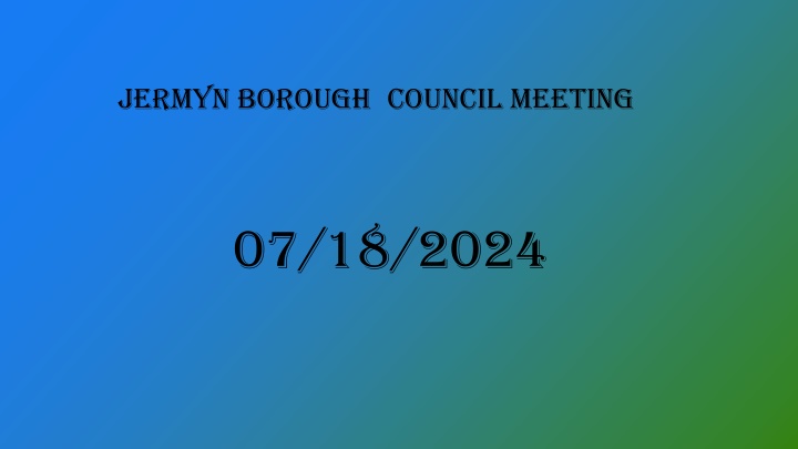 jermyn borough council meeting