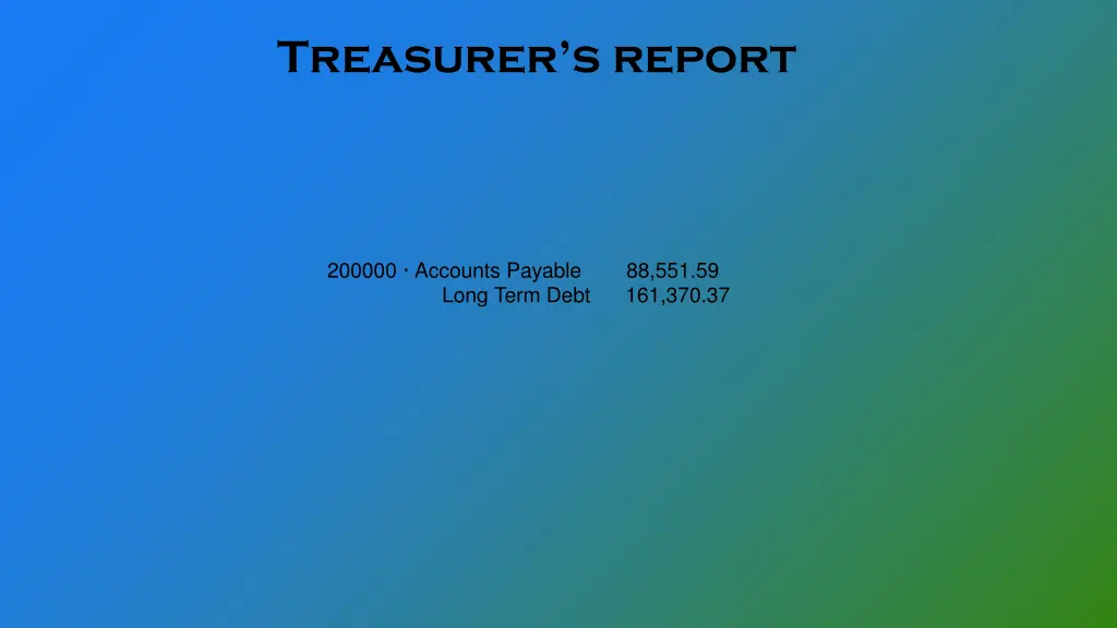 treasurer s report 1