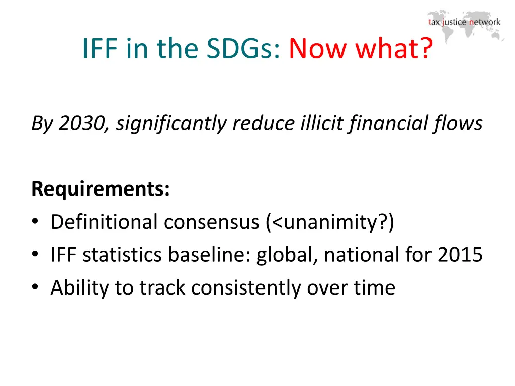 iff in the sdgs now what