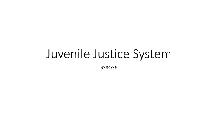 juvenile justice system