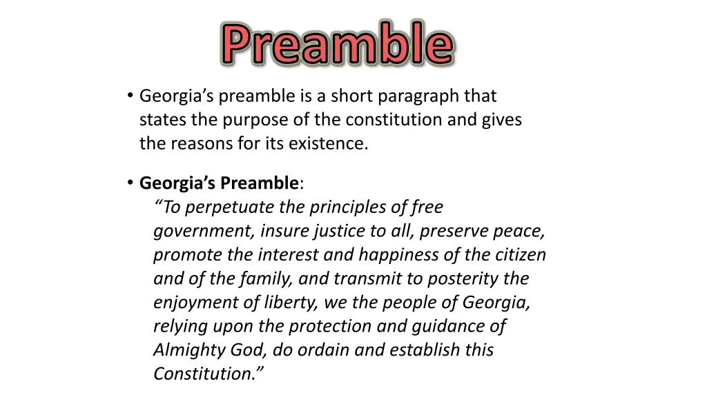 preamble georgia s preamble is a short paragraph