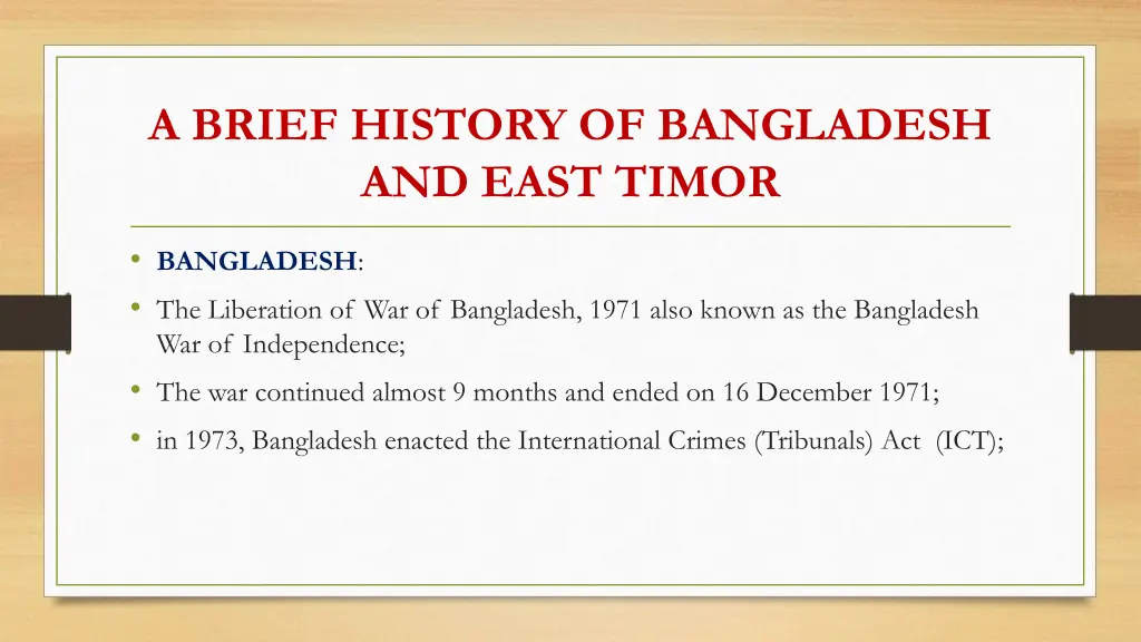 a brief history of bangladesh and east timor