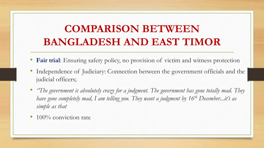 comparison between bangladesh and east timor 1