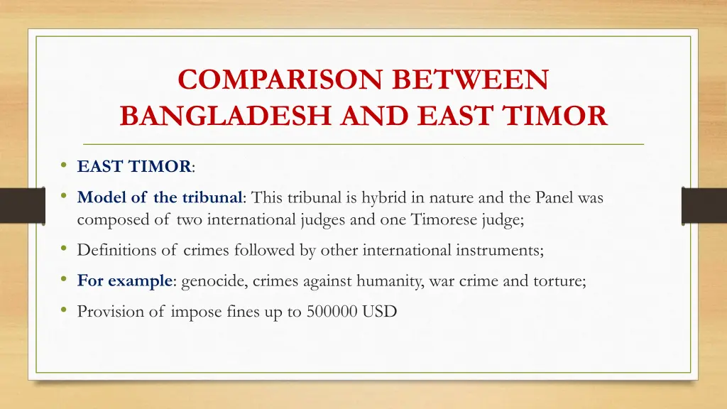 comparison between bangladesh and east timor 2