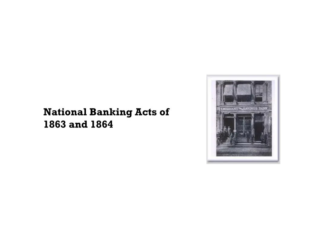 national banking acts of 1863 and 1864