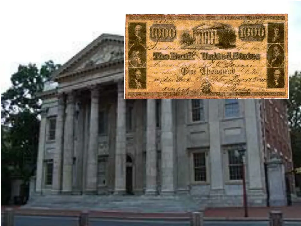 the first bank of the united states east facade