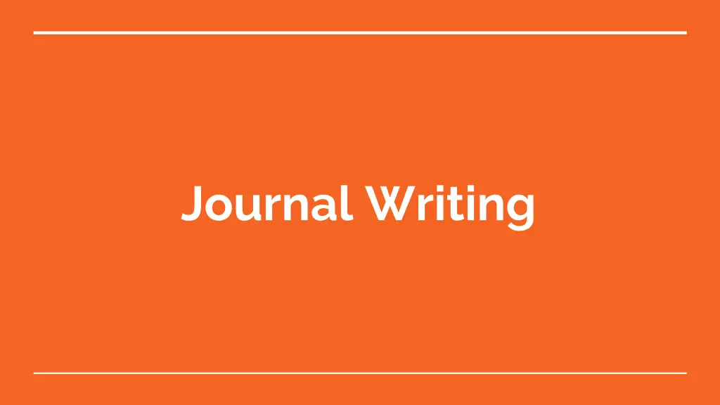 journal writing