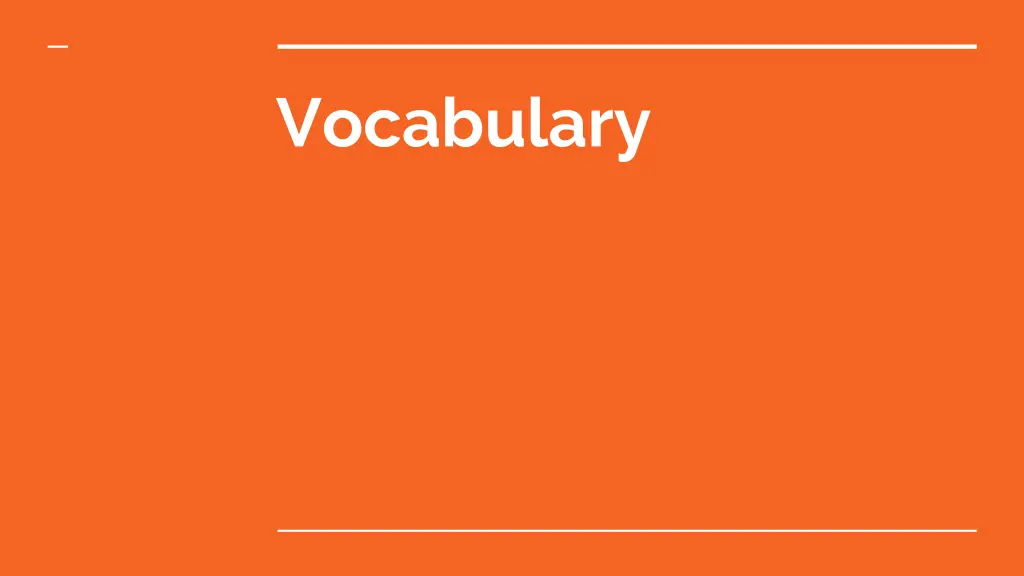 vocabulary