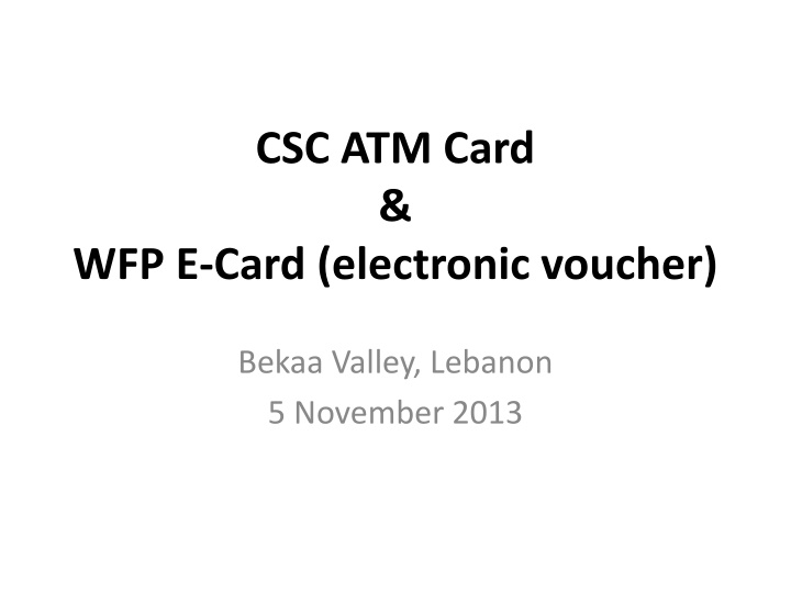 csc atm card