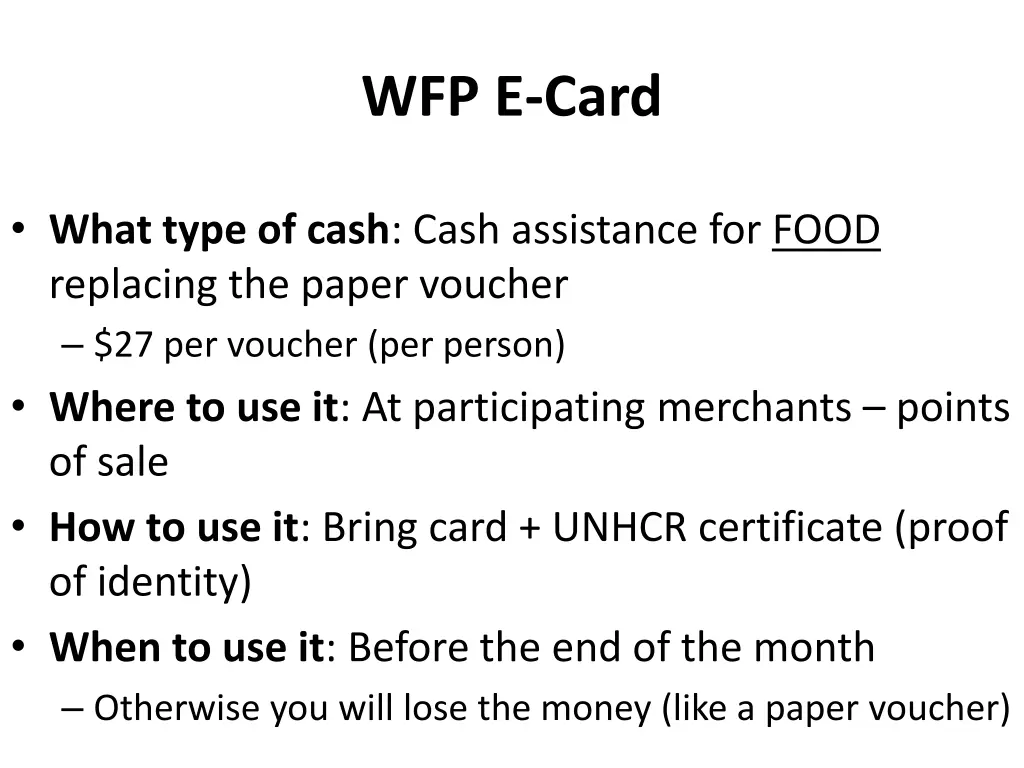 wfp e card 2