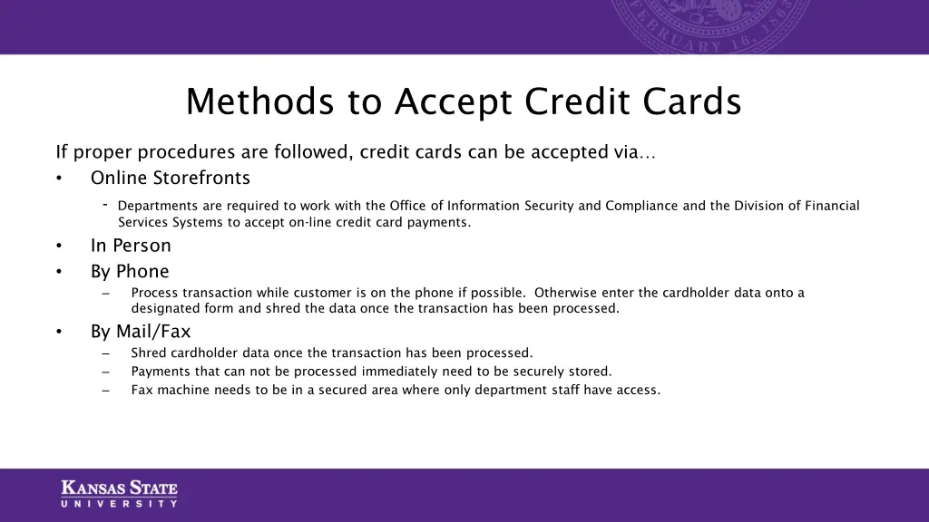 methods to accept credit cards