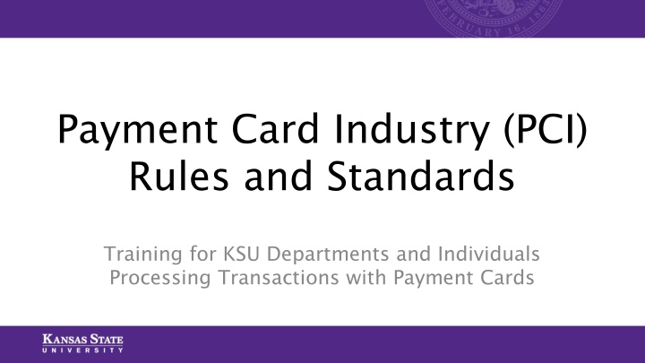 payment card industry pci rules and standards