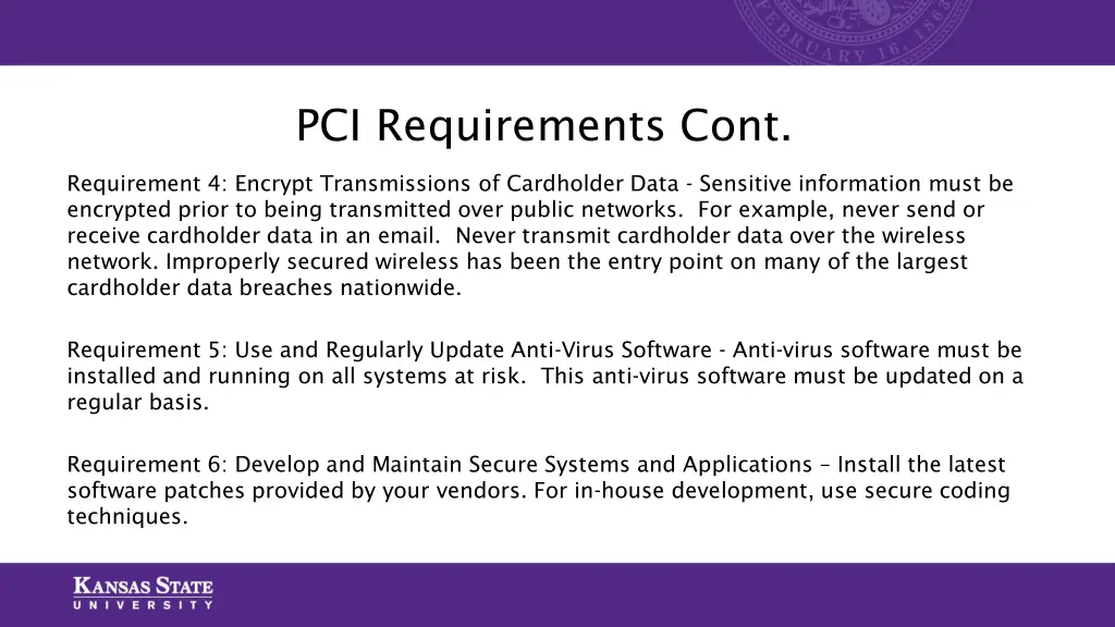 pci requirements cont 1