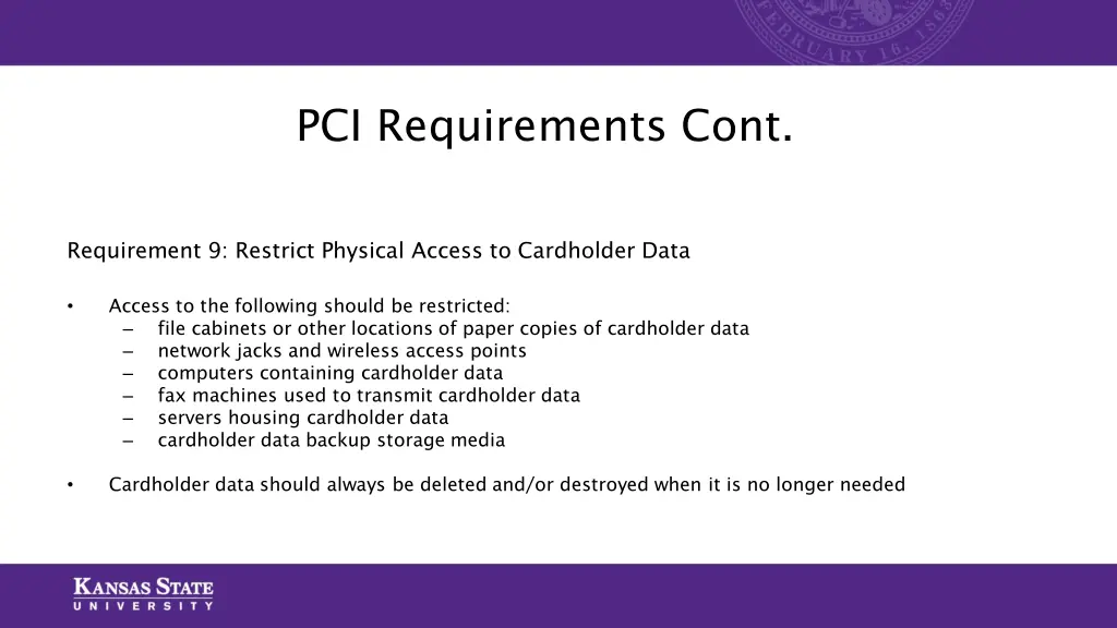 pci requirements cont 3