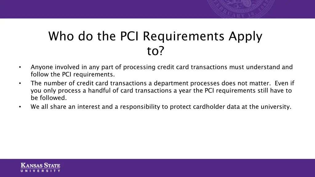 who do the pci requirements apply to