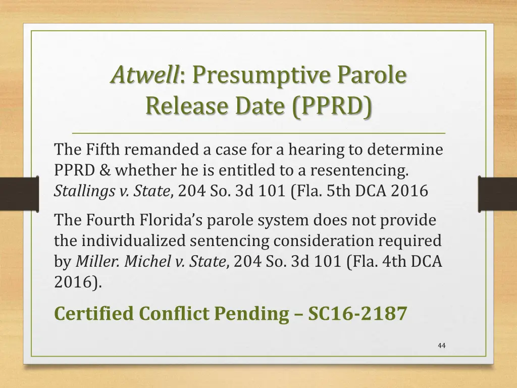 atwell presumptive parole release date pprd