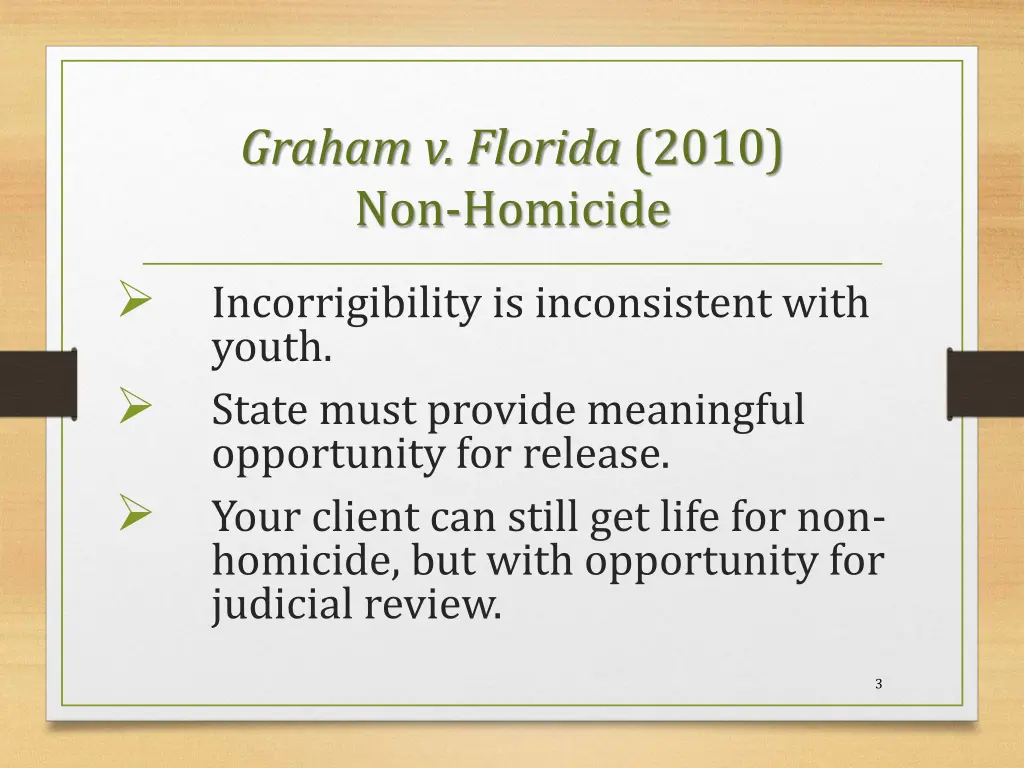 graham v florida 2010 non homicide