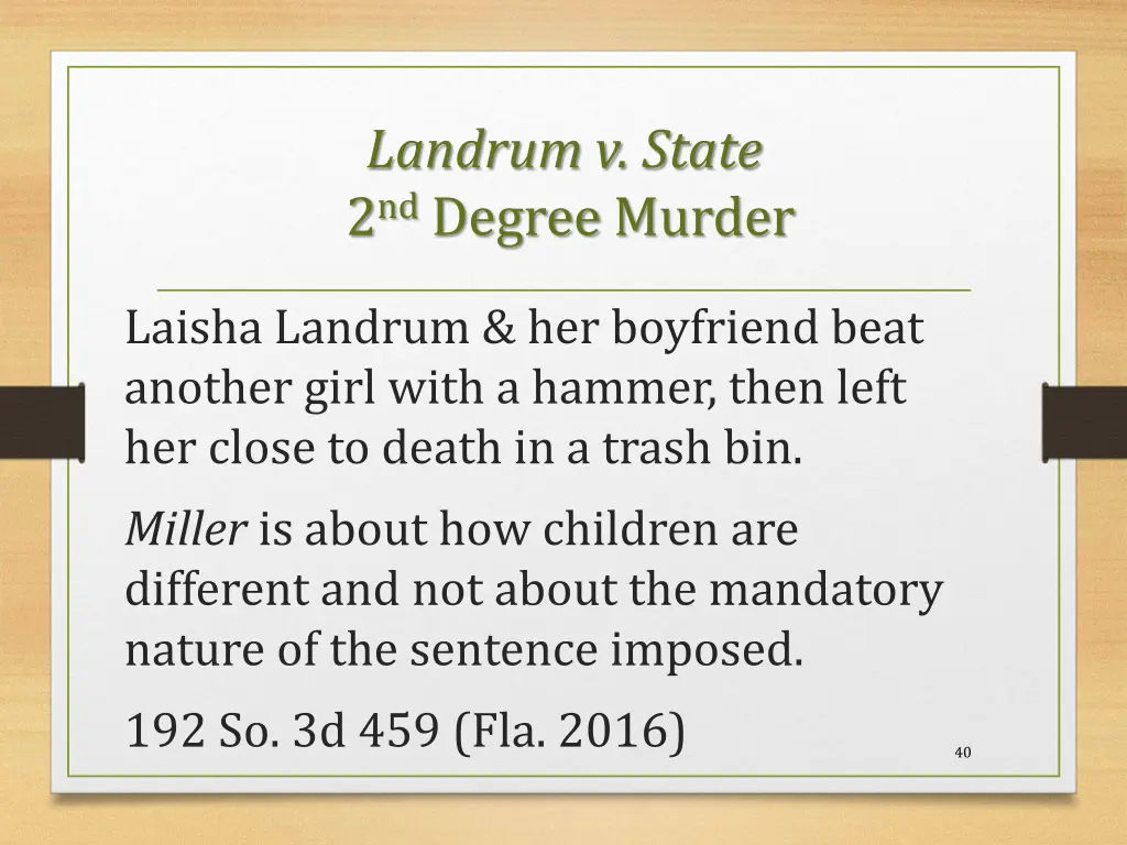 landrum v state 2 nd degree murder