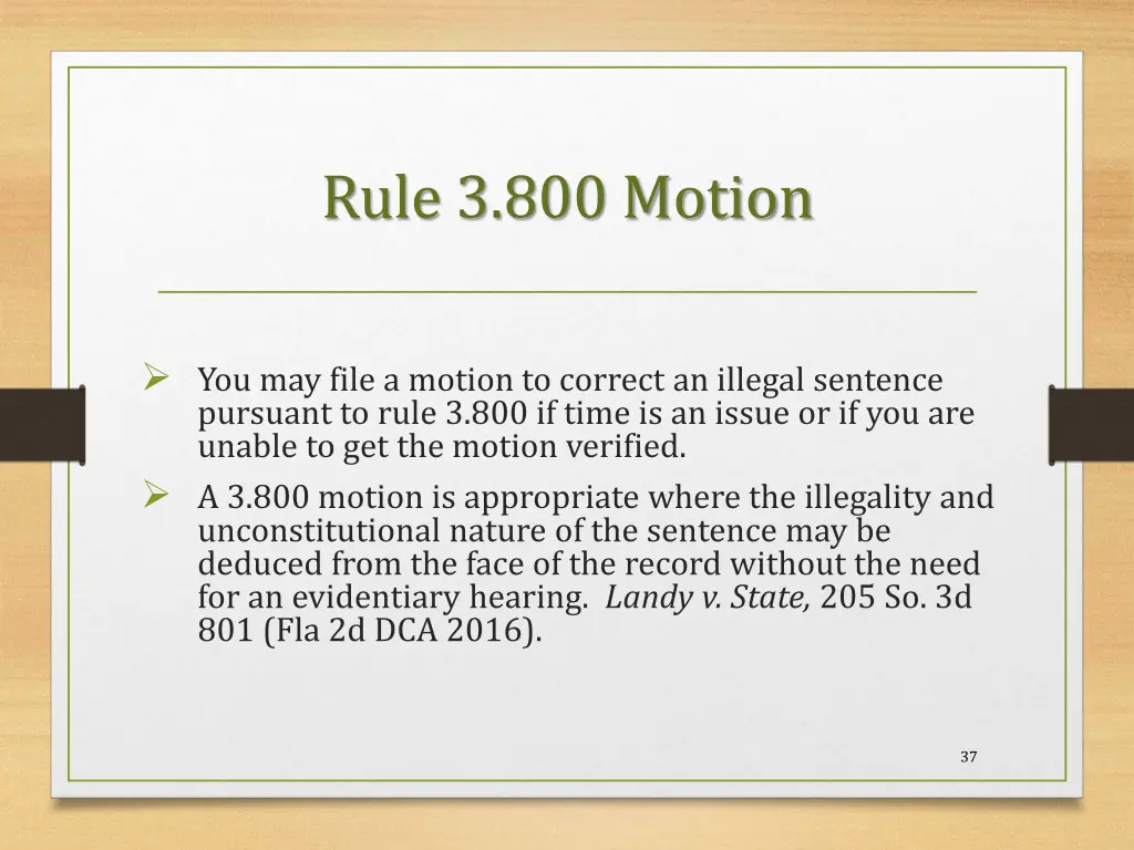 rule 3 800 motion