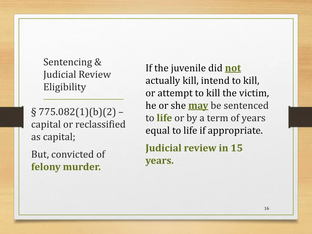 sentencing judicial review eligibility