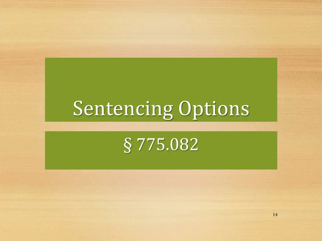 sentencing options