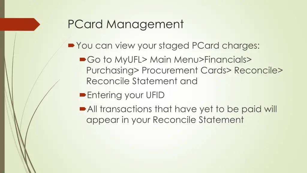 pcard management