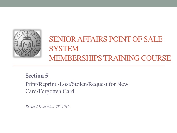 senior affairs point of sale system memberships