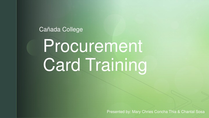 procurement card training