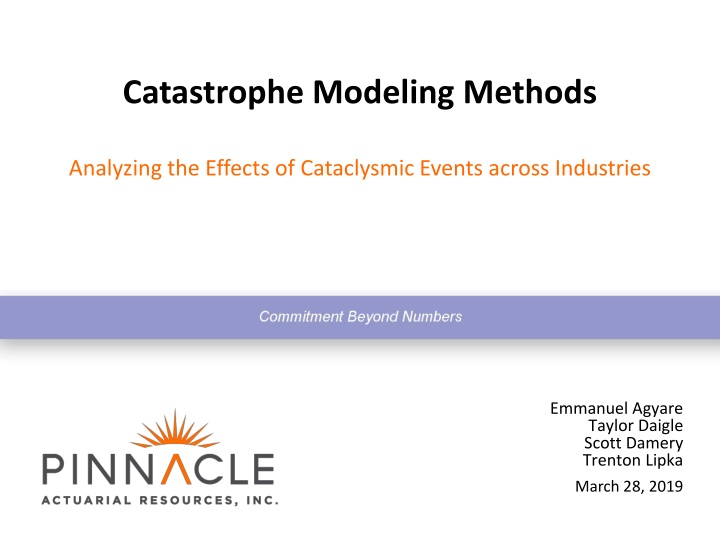 catastrophe modeling methods