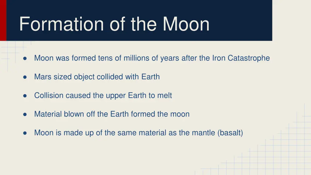 formation of the moon