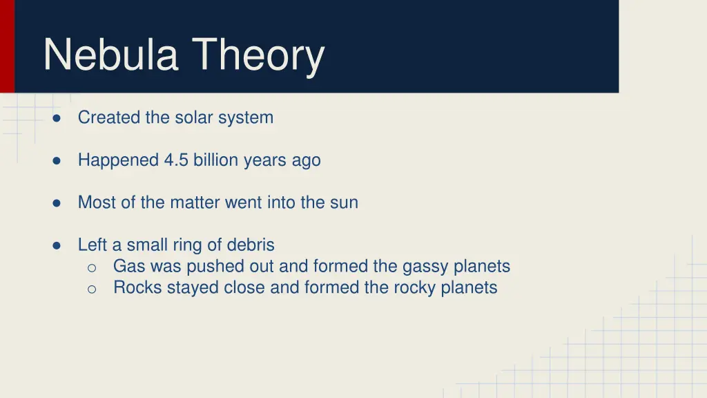 nebula theory