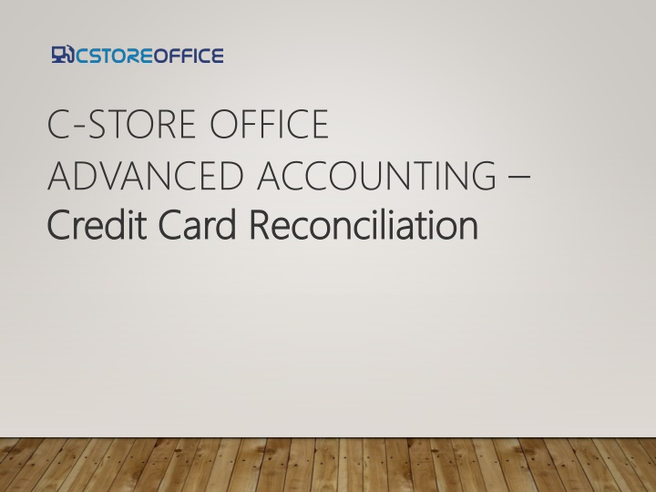 c store office advanced accounting credit card