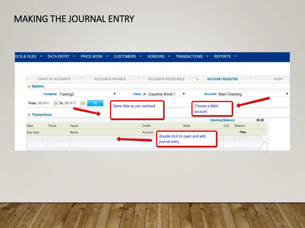 making the journal entry making the journal entry