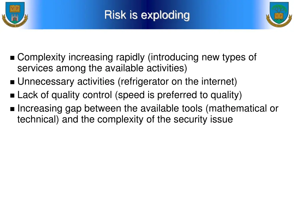 risk is exploding