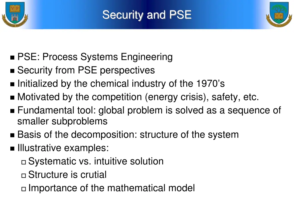 security and pse