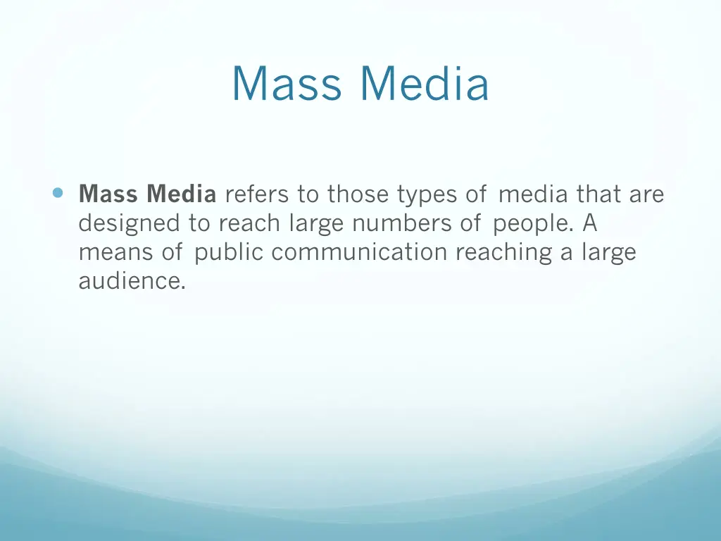 mass media