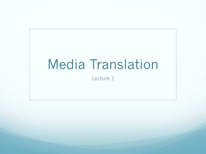 media translation