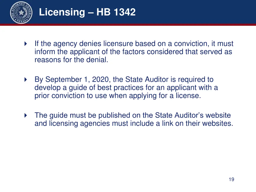 licensing hb 1342 2