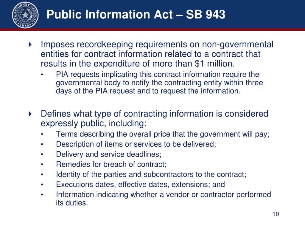 public information act sb 943 1