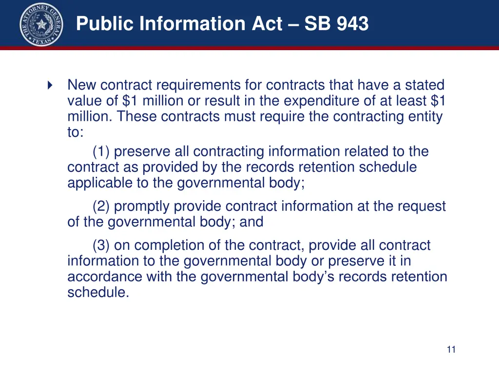 public information act sb 943 2