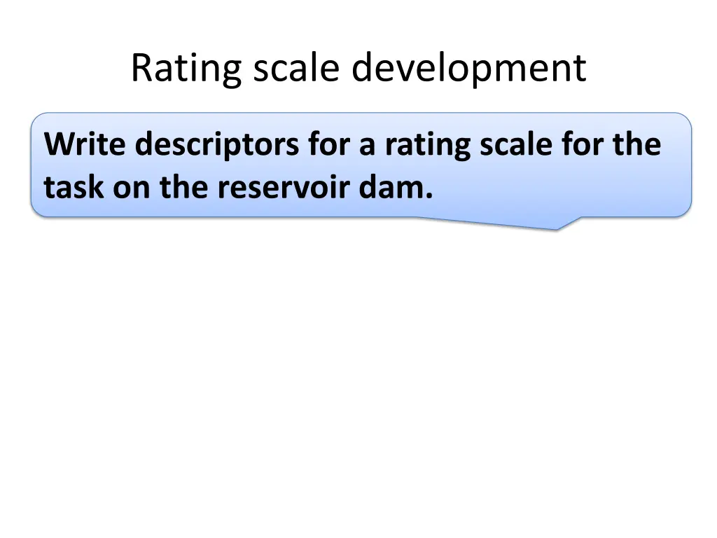 rating scale development