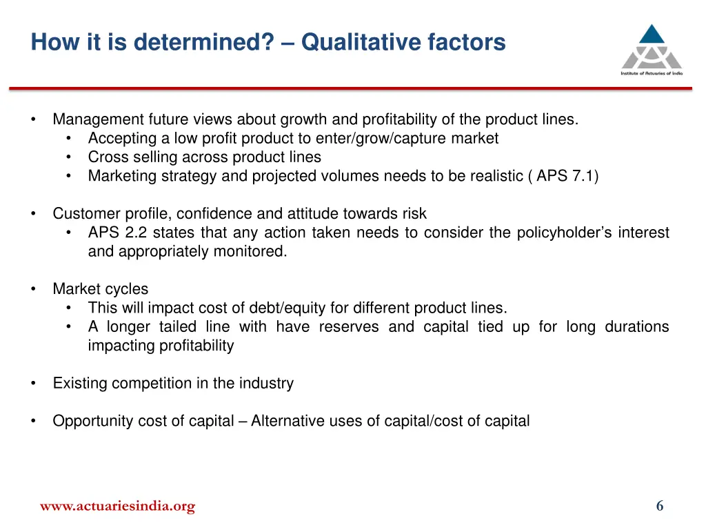 how it is determined qualitative factors