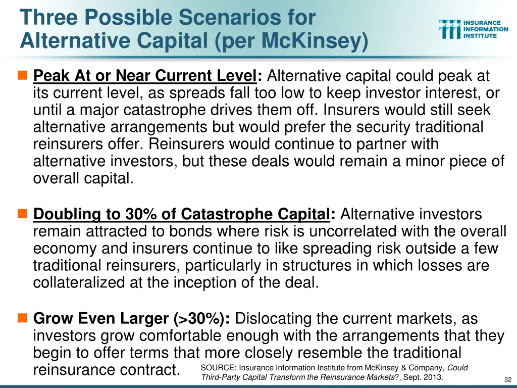 three possible scenarios for alternative capital