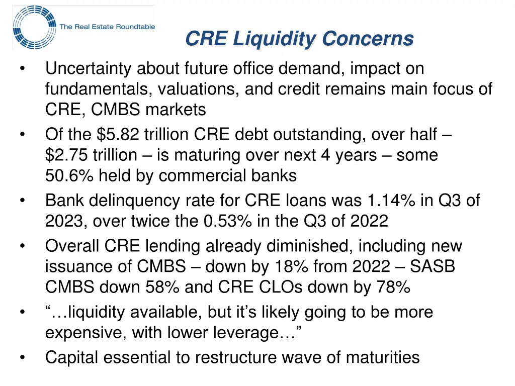 cre liquidity concerns